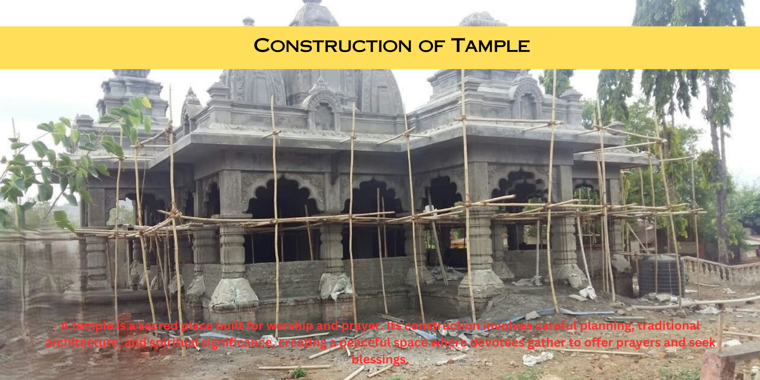 Construction of Temple – दक्षिणमुखी हनुमान मंदिर, मायासेवाधाम